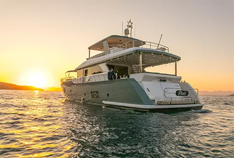 floki trawler yacht exterior back view