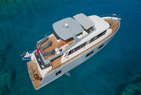 trawler yacht charter in lycian coast with compass 