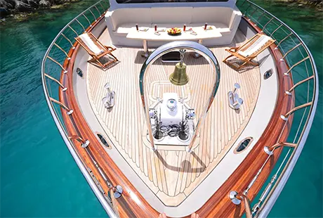 simay f yacht boat front deck area 