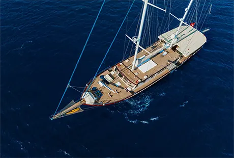veduta dal alto sea dream caicco barca 